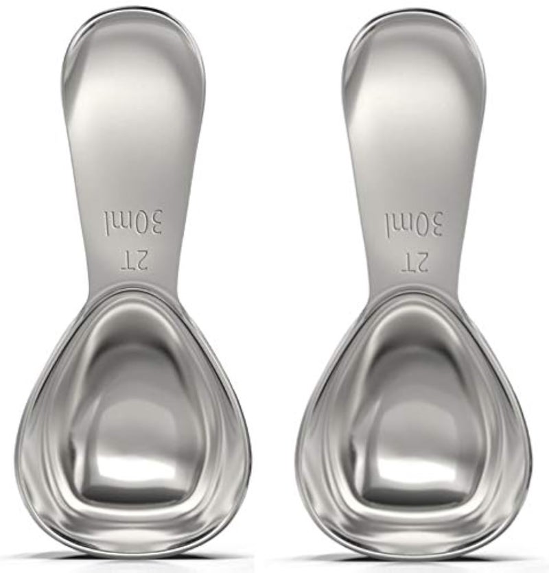 BALCI - Stainless Steel Coffee Scoop Set (2&2 Tablespoon, 30ml and 30ml) Exact Measuring Spoons for Coffee, Tea, Sugar, Flour and More! … - Image 1
